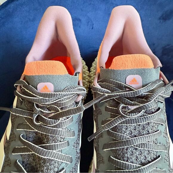ADIDAS 4D FUSIO WOMEN’S RUNNING SHOES –GRAY / LILAC PURPLE / ORANGE –SIZE 8.5 US - Picture 5 of 17